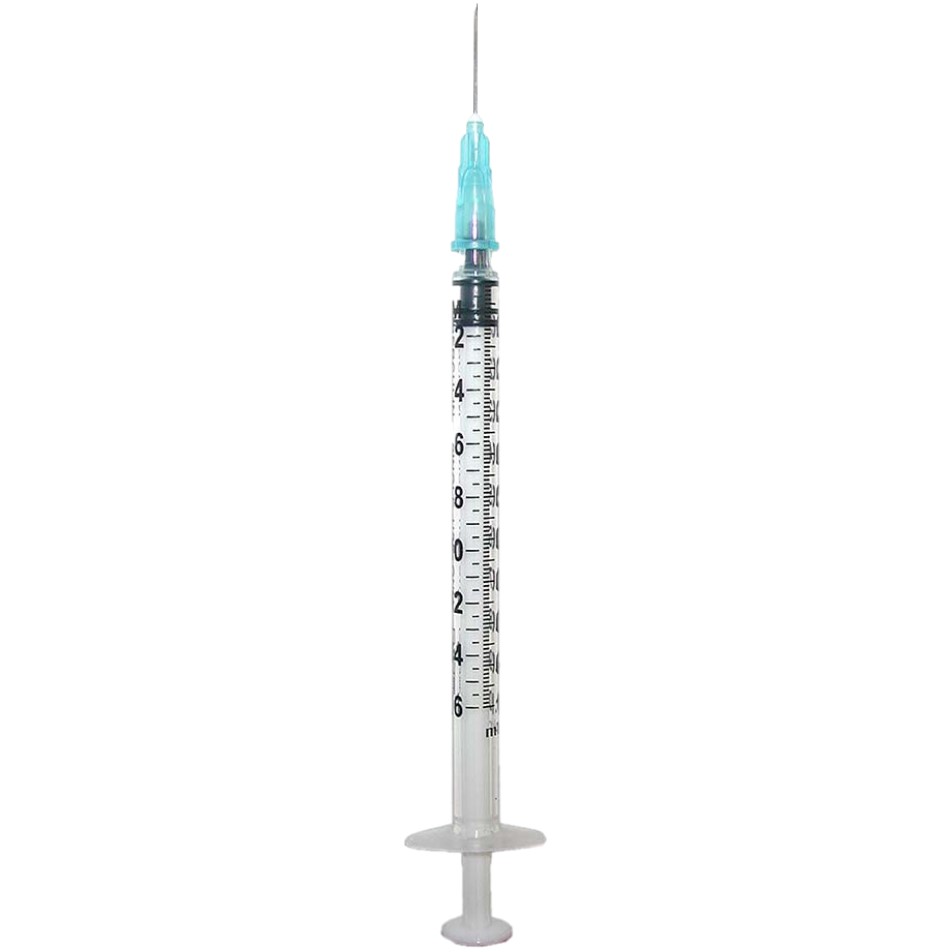 Syringe 1cc TB with Needle LS Tuberculin Exel™ 1 mL Individual Pack Luer Slip Tip Without Safety (100/BX 10BX/CS) by Exel Corporation  ID 26044